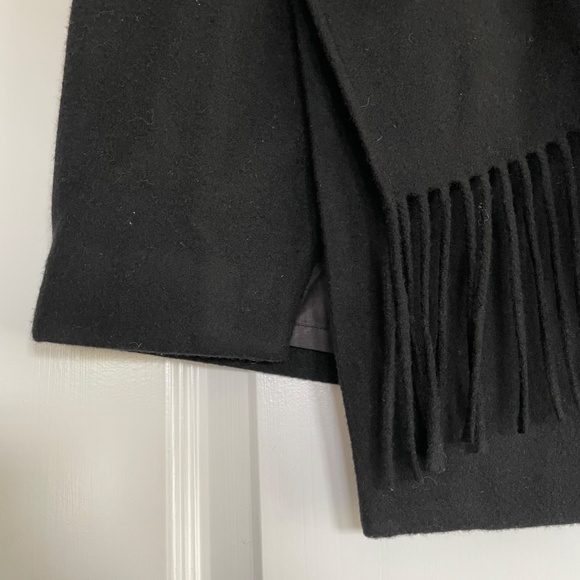 Black Wool Skirt Opening Ceremony Med Mini with Small Slit - Picture 3 of 4